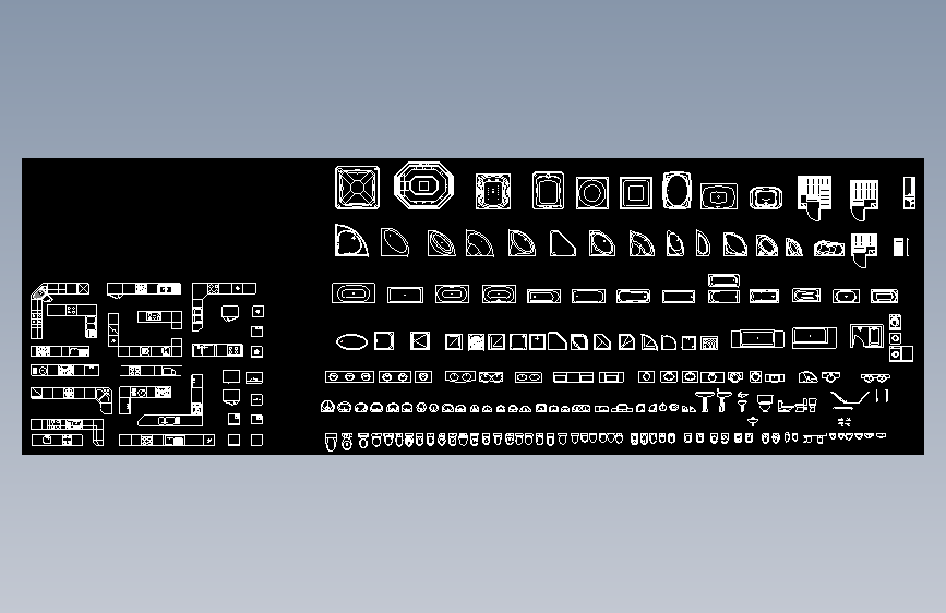 厨房家具_管道库用于Autocad