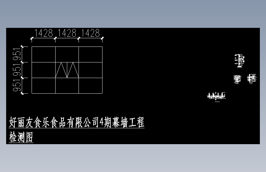 幕墙检测图-室内设计节点