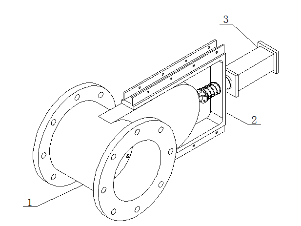 防堵塞气力输送的双开插板门
