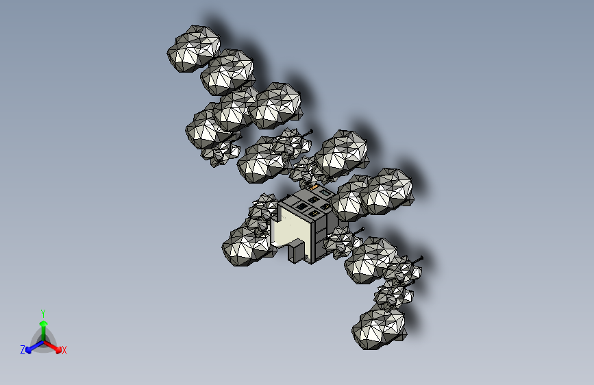 3层100平方米公寓Revit