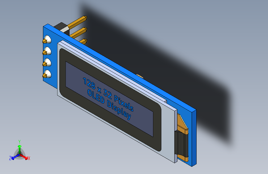 128 x 32 OLED 显示屏 0.91 英寸 I2C
