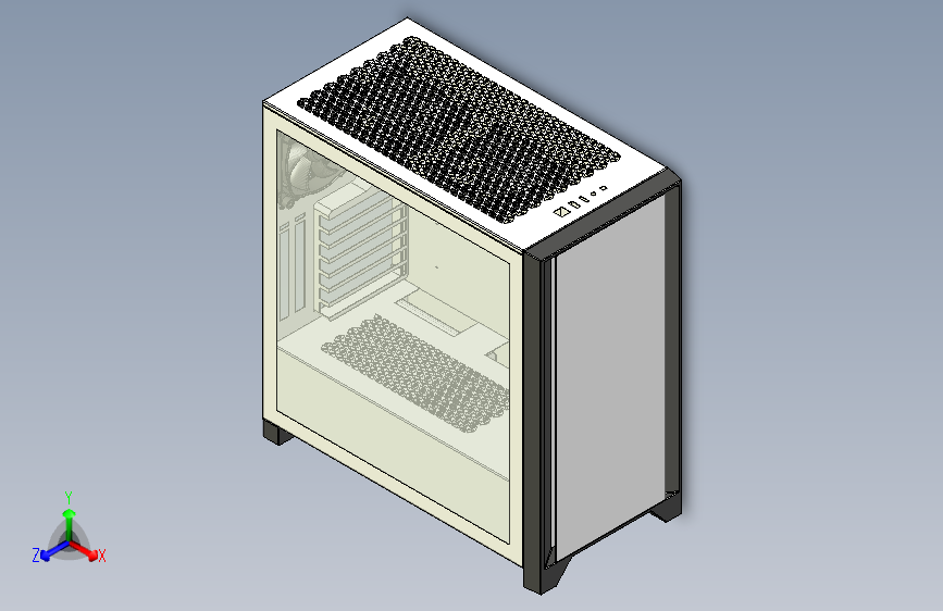 4000D AIRFLOW 钢化玻璃中塔 ATX 机箱 —— 黑色