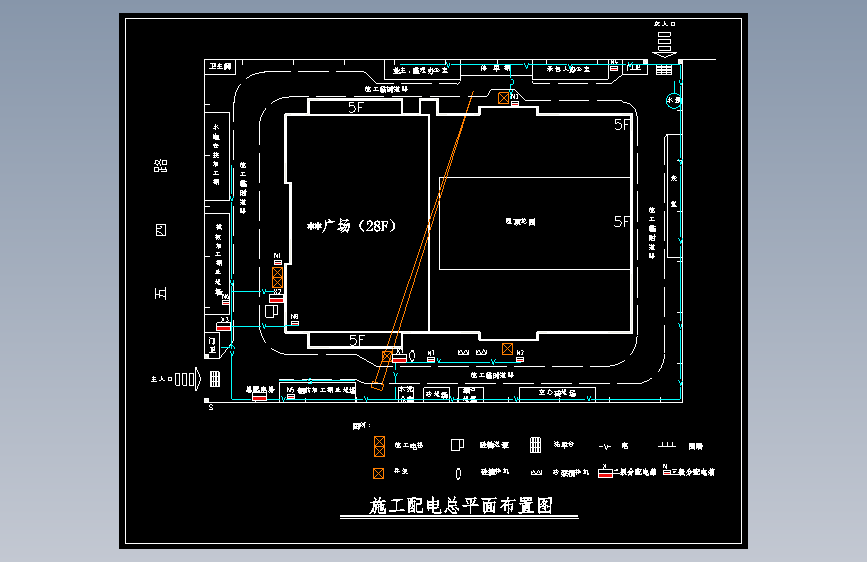 某工程施工配电总平面布置图
