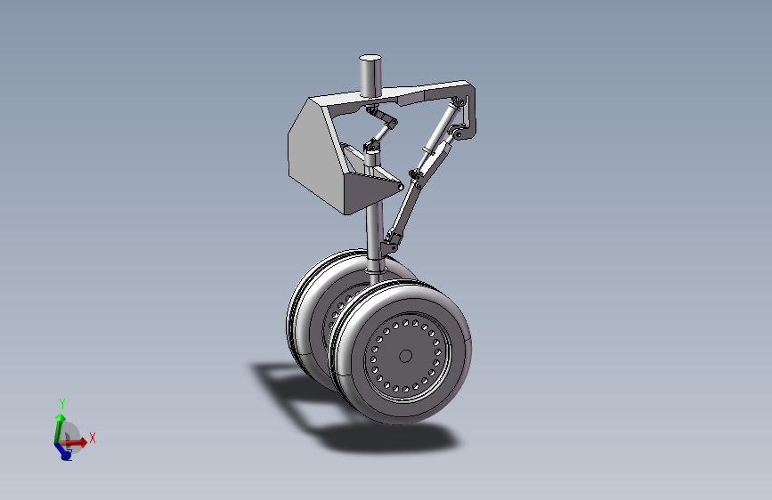 飞机起落架的简易模型3D图纸 Solidworks设计