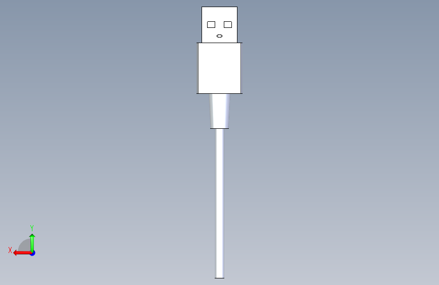HyperX Pulsefire USB 连接 背面视图