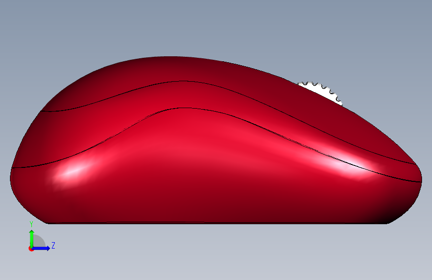 SOLIDWORKS - 鼠标设计 左侧视图