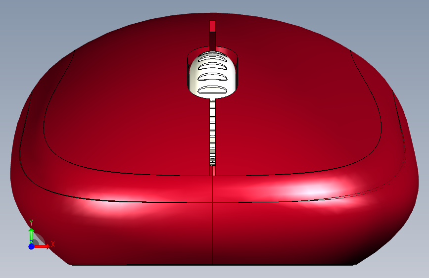 SOLIDWORKS - 鼠标设计 正面视图