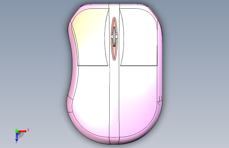 鼠标 SolidWorks 教程 俯视图
