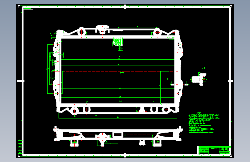 北汽圣域007 -007B4-1301110 散热器总成-DWG
