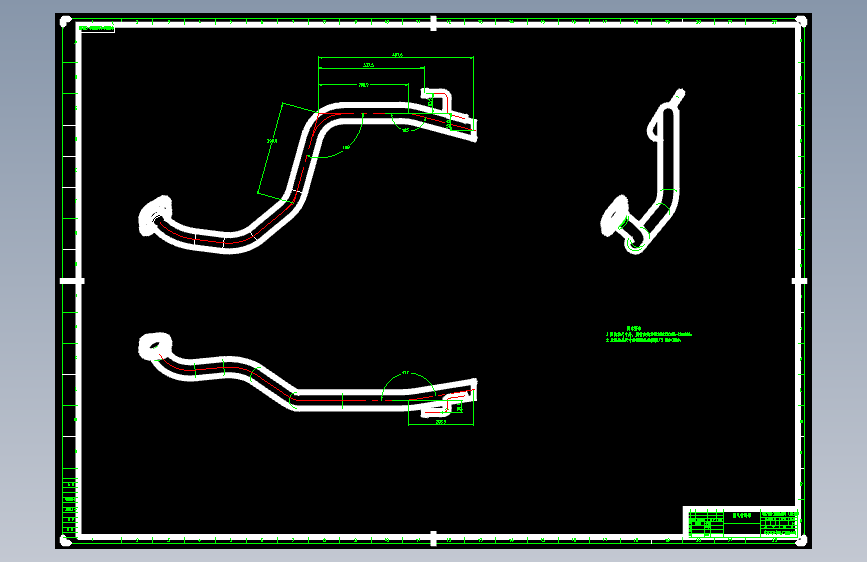 北汽圣域007 -007B4-1201020 排气管尾部-DWG