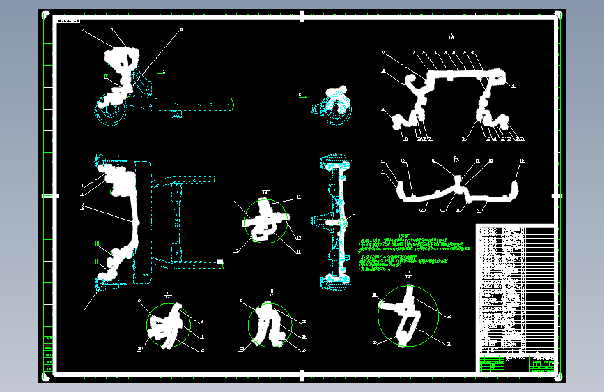 北汽圣域007 -007B4-3506-AZ 制动管路安装图-DWG