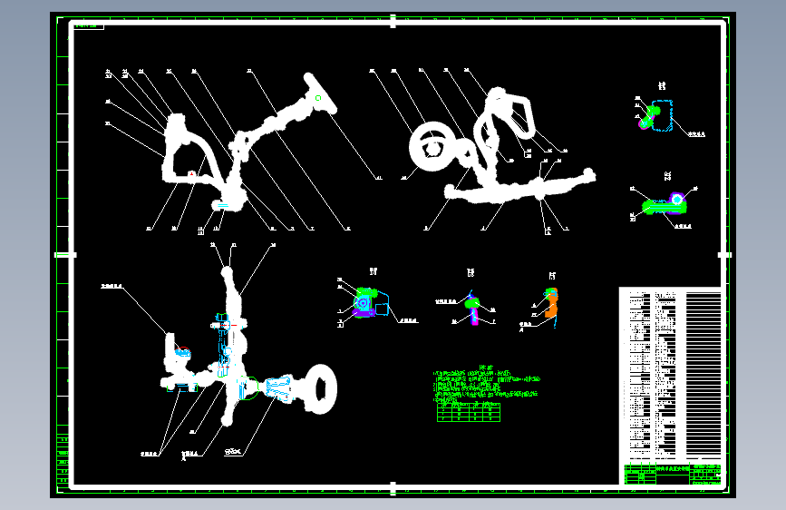 北汽圣域007 -007B4-3400-AZ 转向系装置安装图-DWG