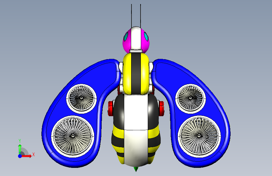 © 无人机运输系统 «Bee» 正面视图