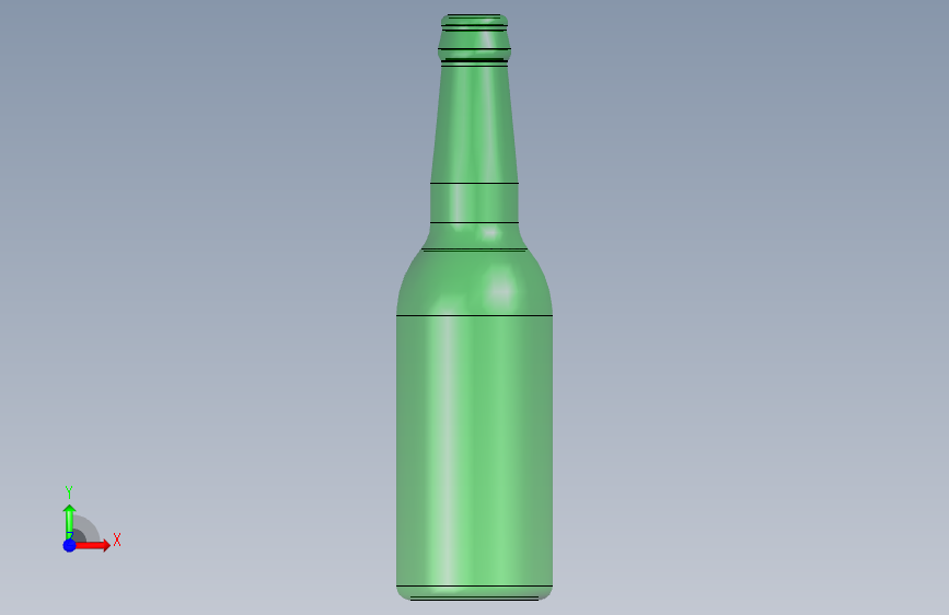 啤酒瓶 (32) 正面视图