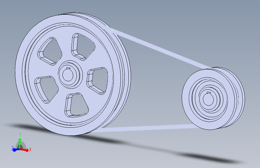 装配 pulley 和 belt