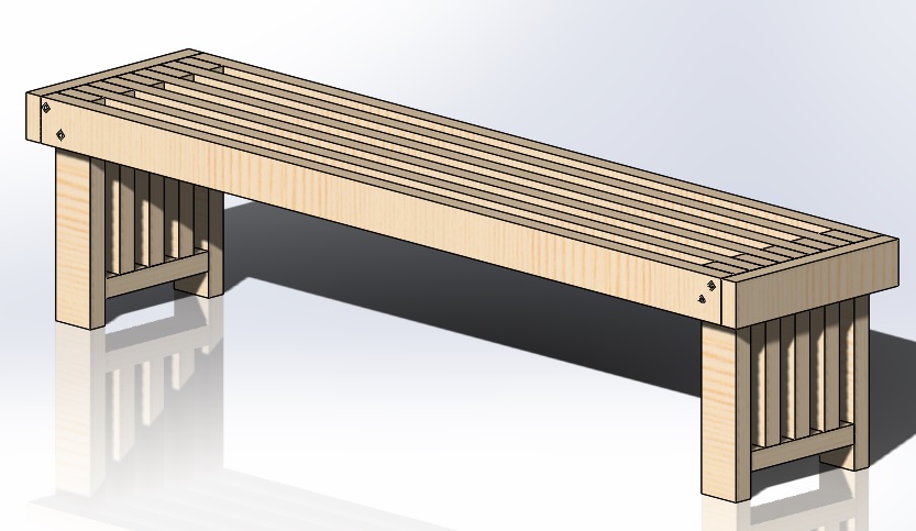 2 x 4 长椅