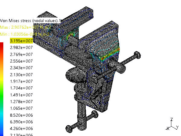 钳台 – 基于有限元分析的逆向工程（CATIA V5 + STEP 文件）