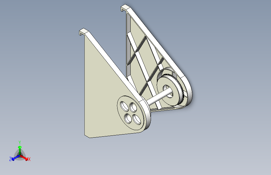 灯丝卷轴支架_适用于daVinci 1.0 Pro 3合1 3D打印机 主视图