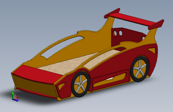 儿童床 'Racing car' - Детская кровать _Гоночный автомобиль_
