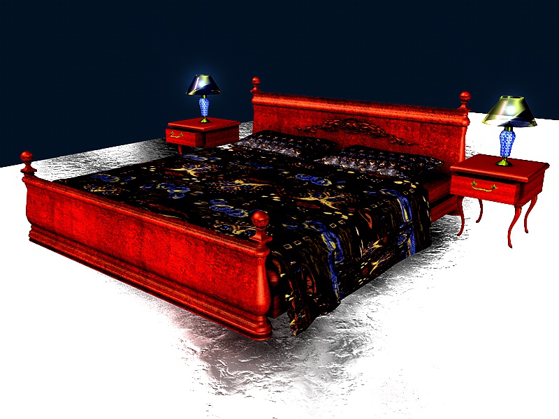 经典床 + 床边 + 灯 ARİEN