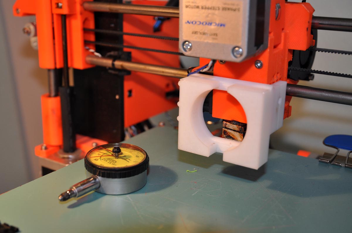 使用Prusa i3上的量规指示设置床
