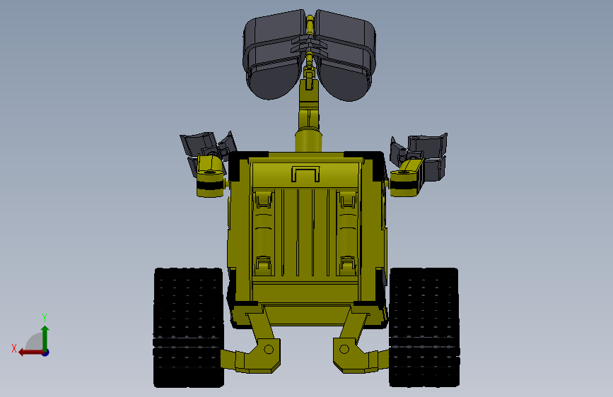 可爱瓦力机器人玩具sw模型