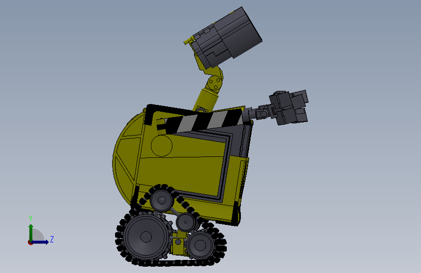 可爱瓦力机器人玩具sw模型