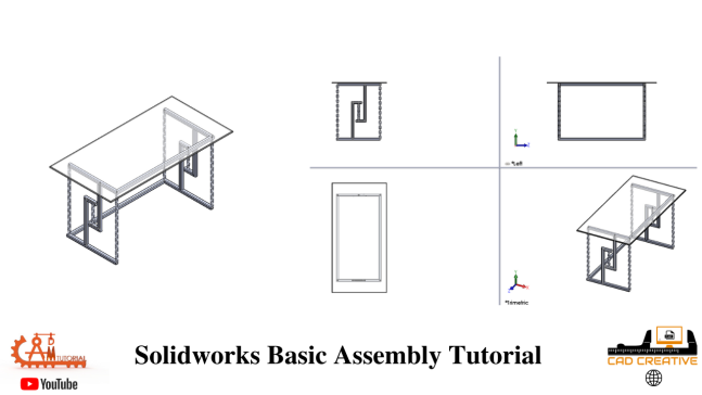 MsTable! Solidworks 基本装配教程! Solidworks 训练练习 - 3