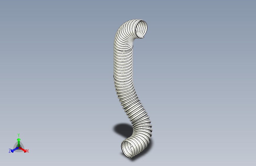 My example of a bend corrugated hose