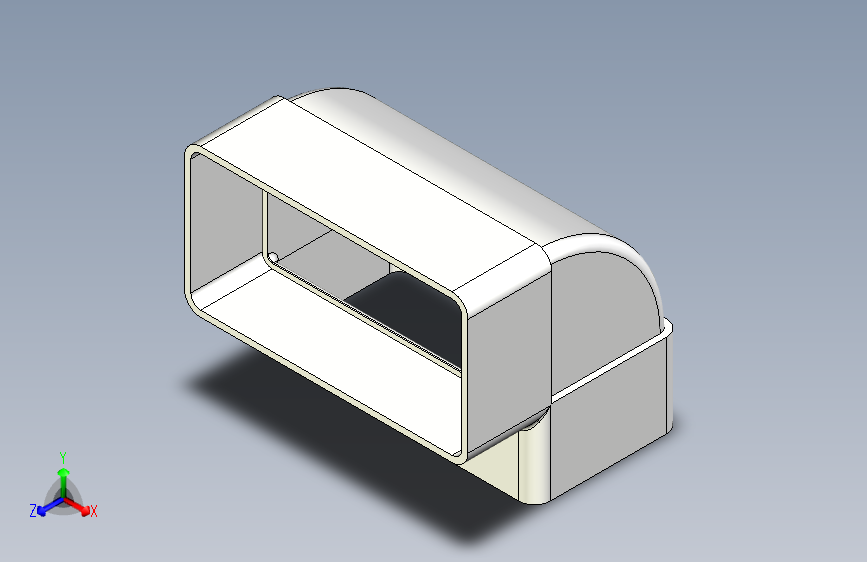 PVC Ducting 100 x 54mm Flat 90 Degree Bend
