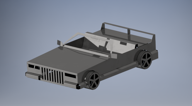 Sheet metal car