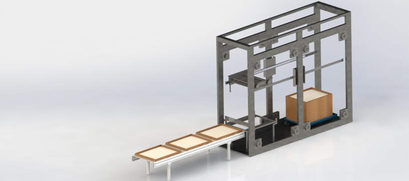 Tray stacker
