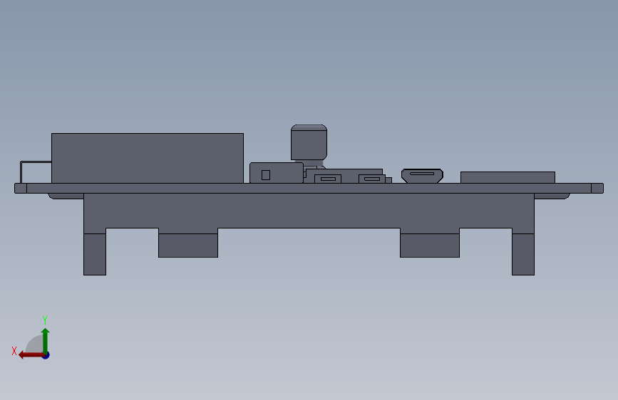 TTGO T-BEAM 实际尺寸 背面视图