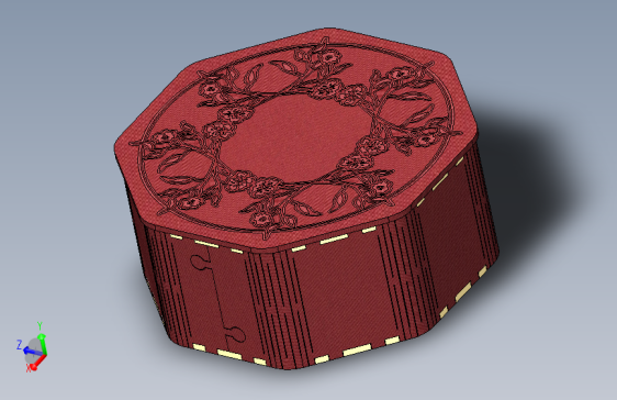 八角盒 (dxf 转换为 Solidworks 2015)