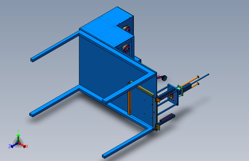 双轴旋转夹具工作站装配体