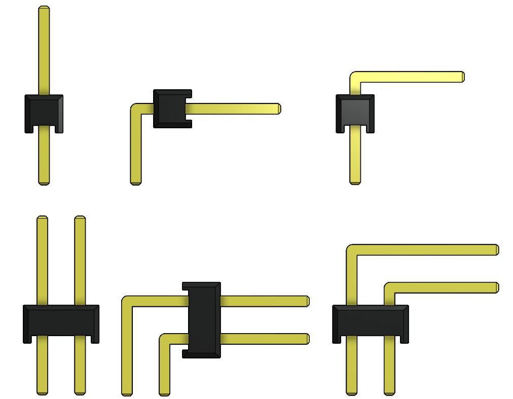 公 2.54mm PCB 接头，直的，90高，90低，1x1 到 2x40