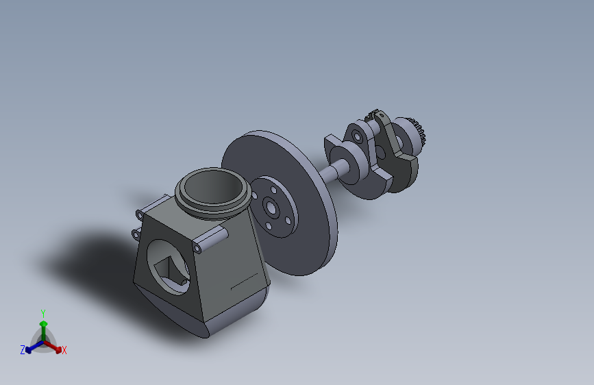 曲轴和曲轴箱组件在SolidWorks中