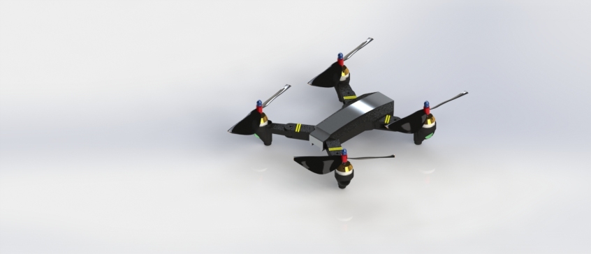 Quadcopter Y1101，带有6''NACA-M18型号螺旋桨