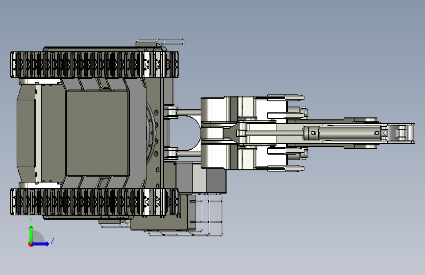 1比12 RC Lebherr 984挖掘机三维建模图纸 stp格式 附dxf平面图纸 左侧视图