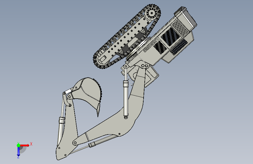 1比12 RC Lebherr 984挖掘机三维建模图纸 stp格式 附dxf平面图纸 俯视图