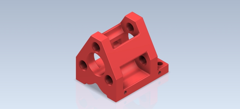 3D CAD 基础练习_轴承框架_轴承支架_Autodesk Inventor Pro