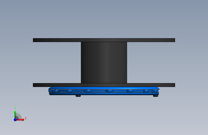 3D打印的平轴承用于3D打印机线轴（需要30个8mmØ钢球+6个橡胶脚）