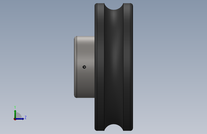 Ball Bearing Track Roller 左侧视图