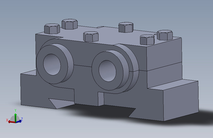 Solidworks上的双轴承组件