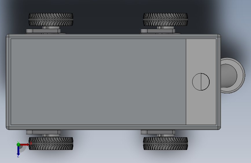 轮足机器人3D 俯视图