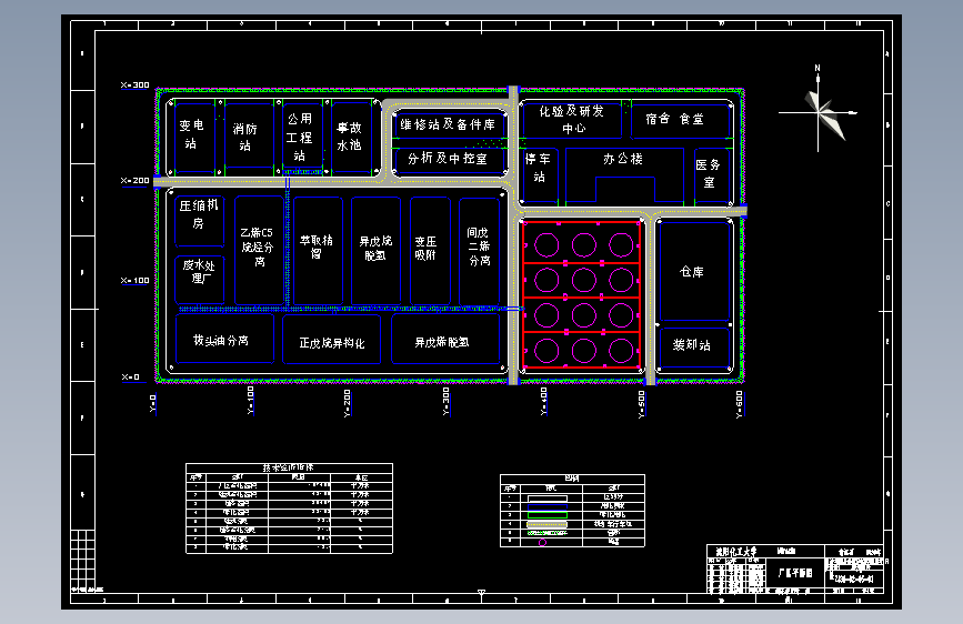 年处理42万吨富C5烷烃项目6-厂区消防布置图CAD图纸