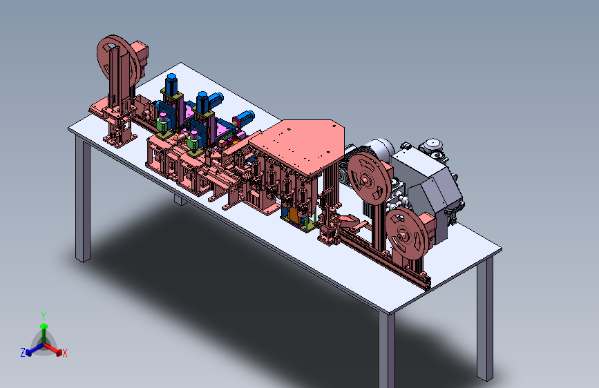 工业过滤系统送料与张紧机构总成