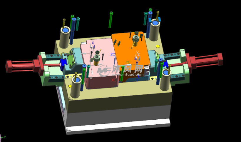 大众汽车后视镜模具设计