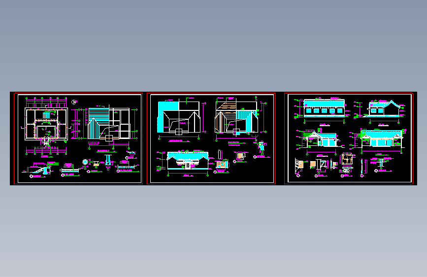877392-某仿古庙殿结构图