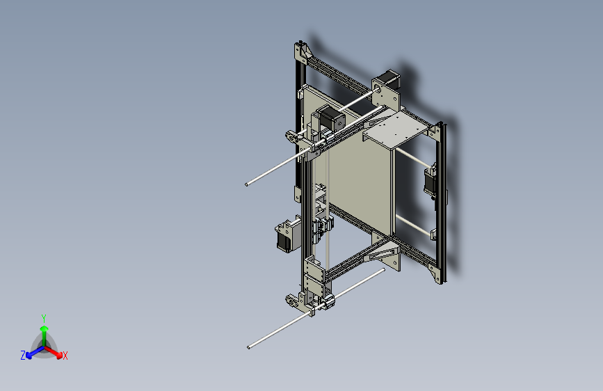 双面挤出3d打印机  step